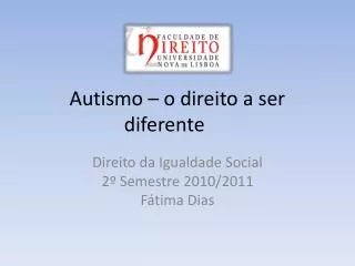autismo o direito a ser diferente