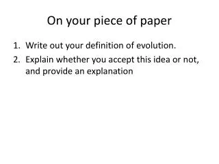 On your piece of paper