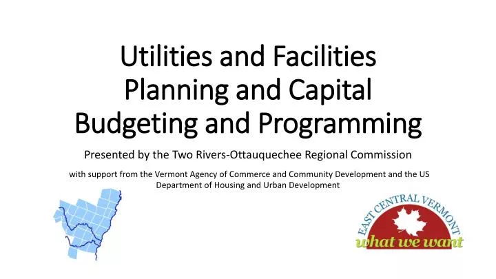utilities and facilities planning and capital budgeting and programming
