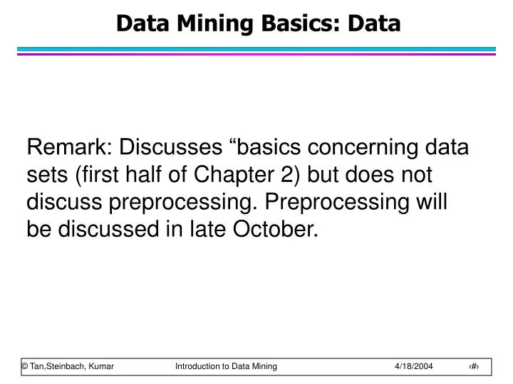 data mining basics data