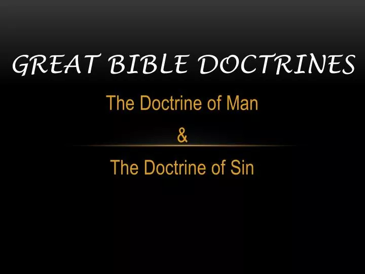 great bible doctrines
