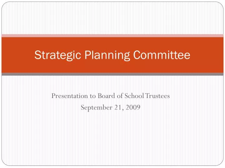 strategic planning committee