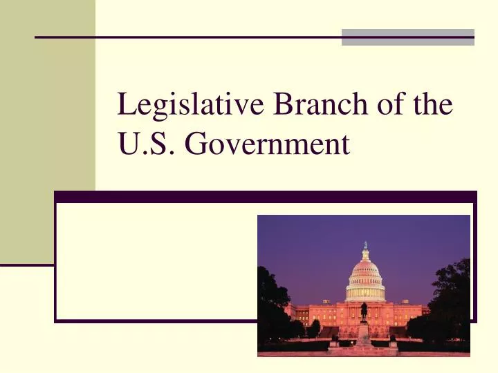legislative branch of the u s government