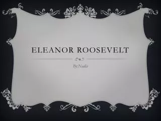 eleanor roosevelt