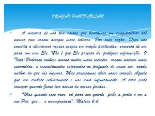ora o particular