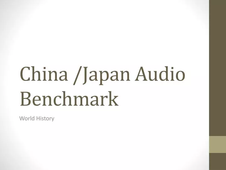 china japan audio benchmark