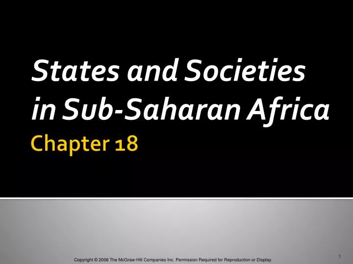 states and societies in sub saharan africa