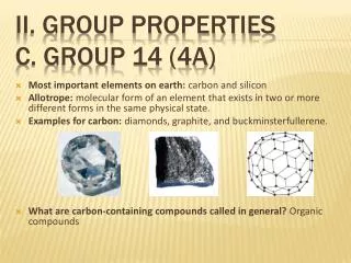 ii. Group properties C. Group 14 (4a)