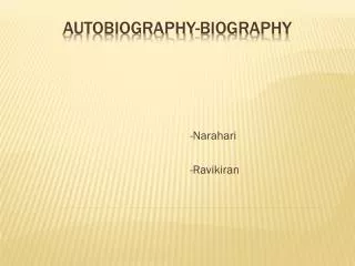 Autobiography-Biography