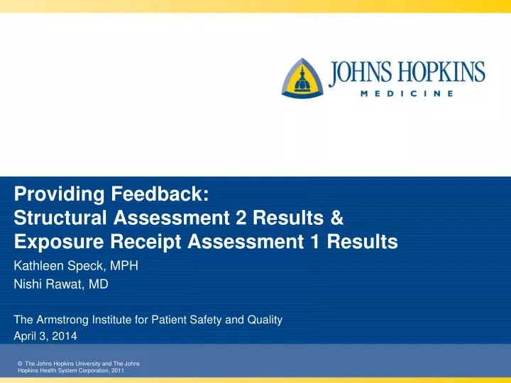 providing feedback structural assessment 2 results exposure receipt assessment 1 results