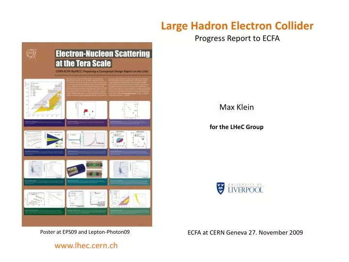 large hadron electron collider progress report to ecfa