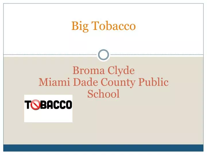 big tobacco