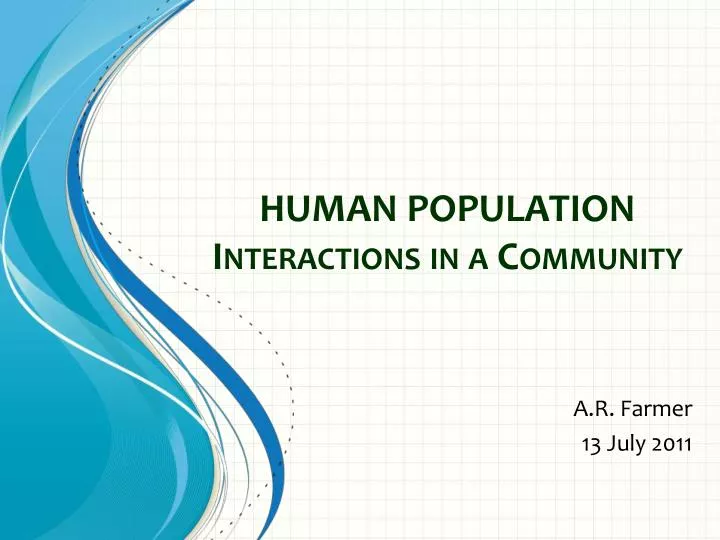 human population interactions in a community