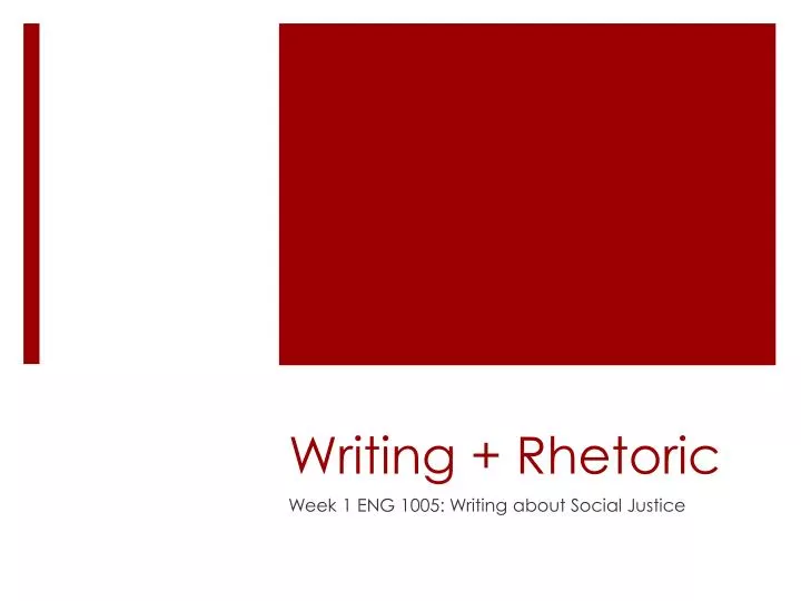 writing rhetoric