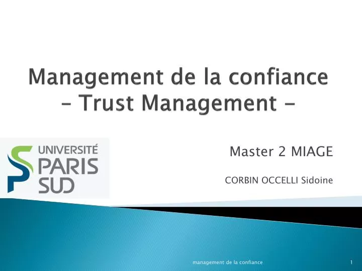 management de la confiance trust management