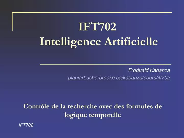 ift702 intelligence artificielle