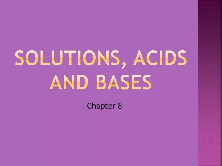 solutions acids and bases