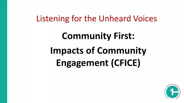 listening for the unheard voices