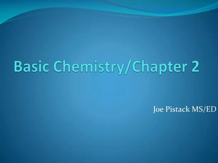 basic chemistry chapter 2