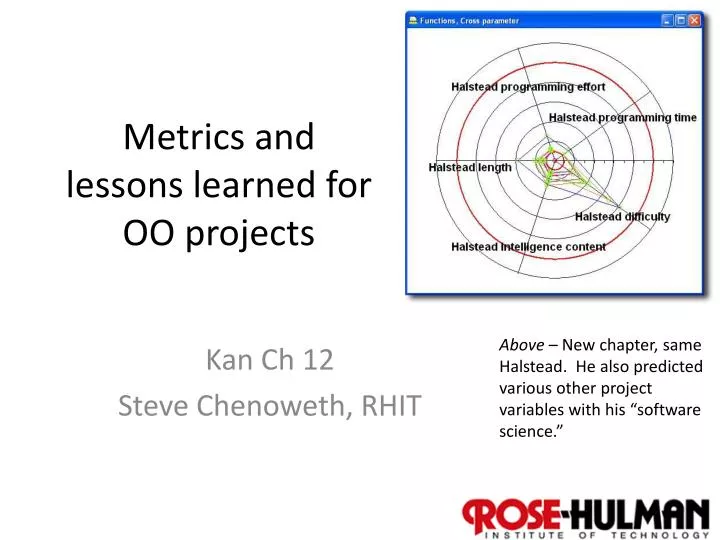 metrics and lessons learned for oo projects