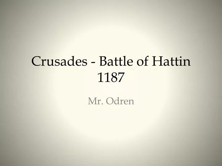 crusades battle of hattin 1187