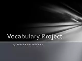 Vocabulary Project