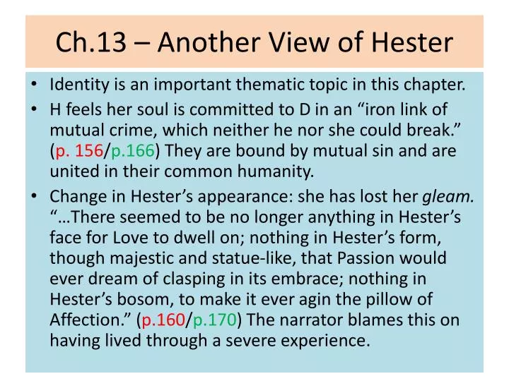 ch 13 another view of hester