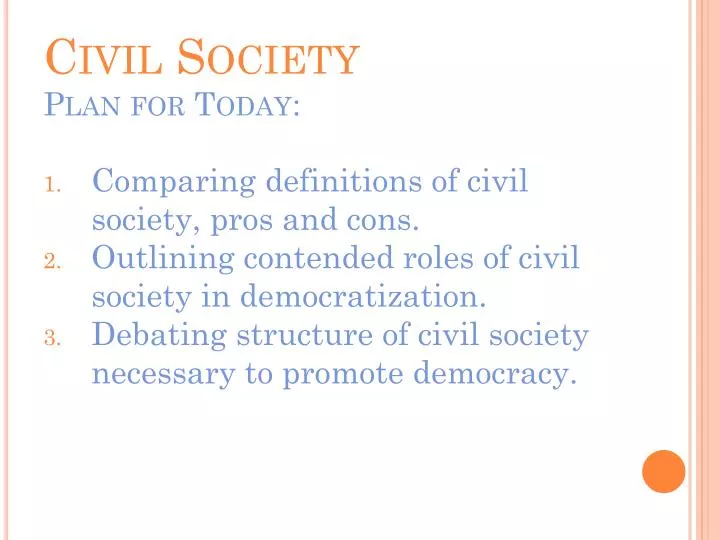 civil society plan for today