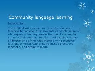 Community language learning