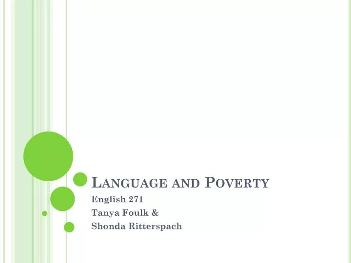 language and poverty