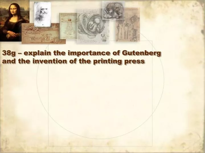 38g explain the importance of gutenberg and the invention of the printing press