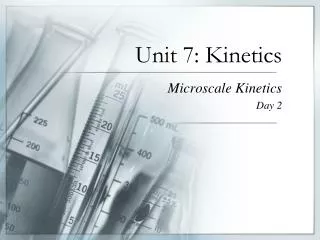 Unit 7: Kinetics