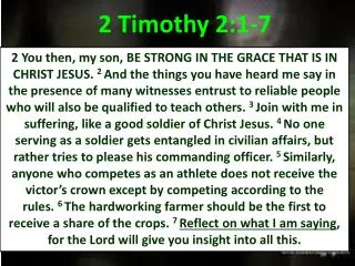 2 Timothy 2:1-7