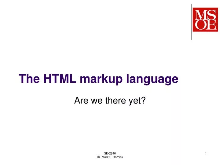 the html markup language