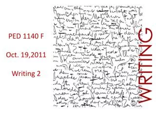PED 1140 F Oct. 19,2011 Writing 2