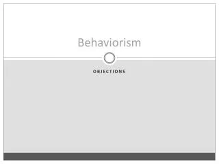 Behaviorism