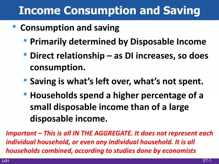 income consumption and saving