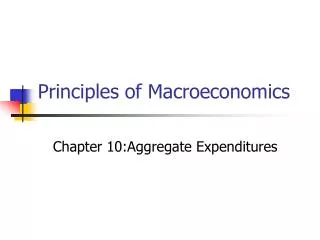 Principles of Macroeconomics