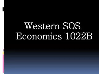 Western SOS Economics 1022B