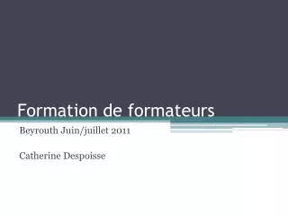 formation de formateurs