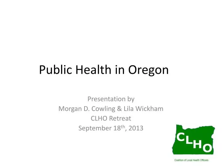 public health in oregon
