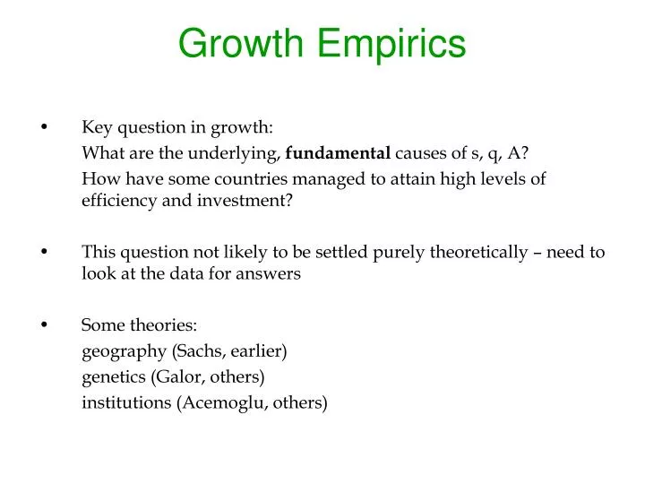 growth empirics