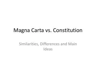 magna carta vs constitution