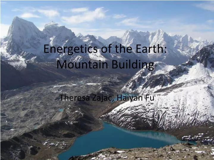 energetics of the earth mountain building