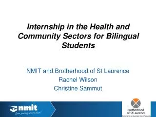 Internship in the Health and Community Sectors for Bilingual Students