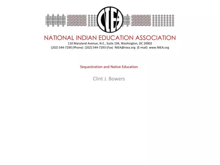 sequestration and native education clint j bowers