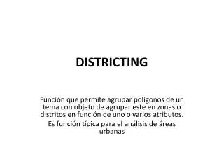 districting