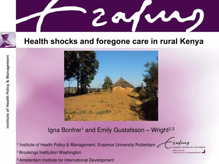 health shocks and foregone care in rural kenya