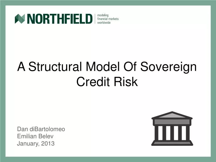 a structural model of sovereign credit risk
