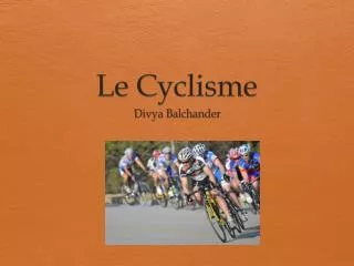 le cyclisme